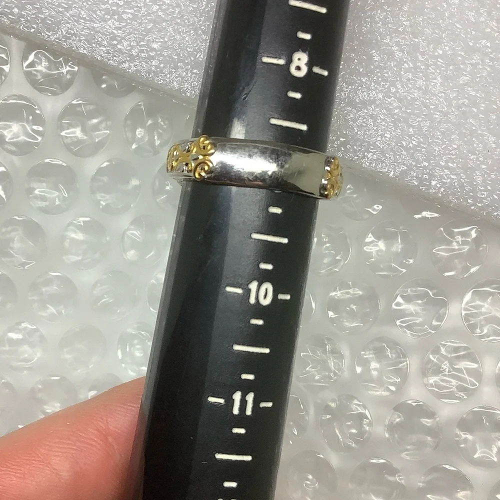 NWOT Citrine gemstone gold over sterling silver cocktail ring size 9
